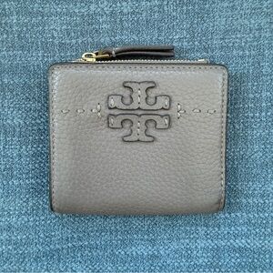 Tory Burch Taupe Leather Wallet